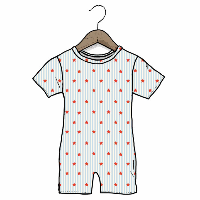 Stars & Stripes Adult Shorty Romper