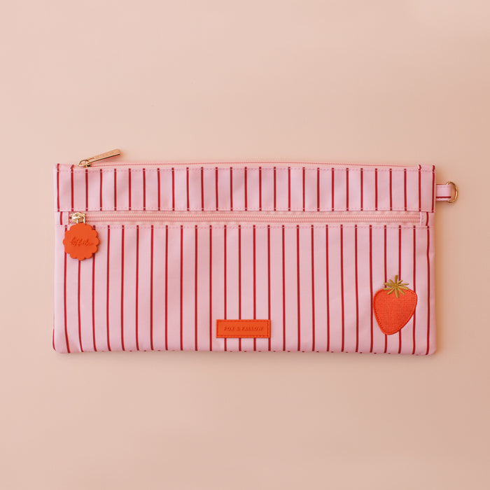 Strawberry Stripe Large Pencil Case