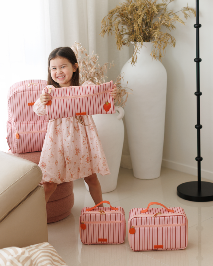 Strawberry Stripe Large Pencil Case