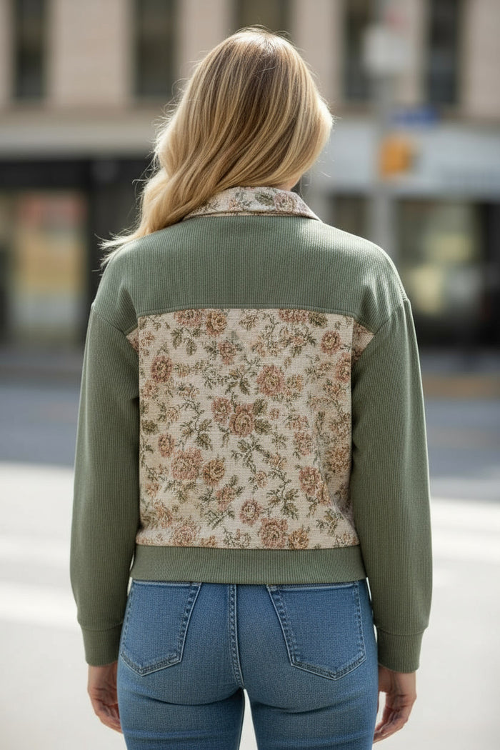 Surchemise Patchwork Florale Rétro