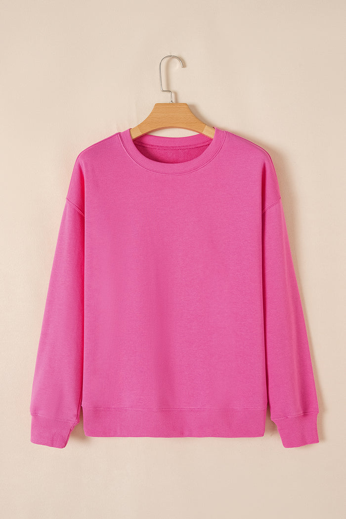 Sweat-shirt classique à col rond Bonbon Solid