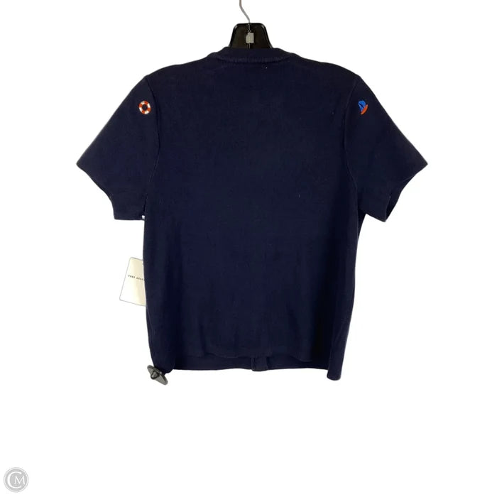 Sweater Cardigan By Free Assembly In Navy, Size: M