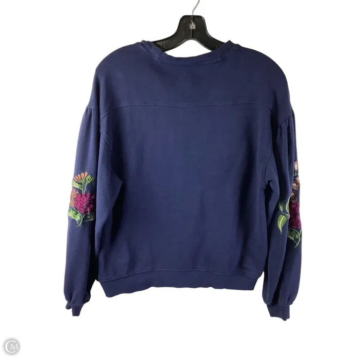 Sweatshirt Crewneck By Anthropologie In Navy, Size: Xs