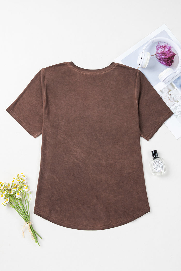 T-shirt en Délavage Minéral *