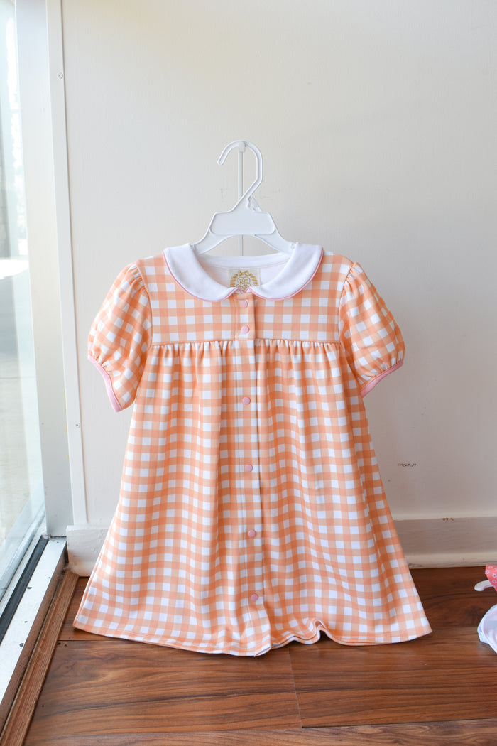 Tabitha's Heavyweight Knit Dress-Seashore Sherbet Gingham