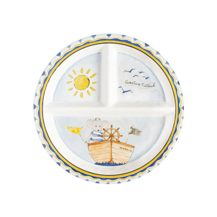 Textured Divided Plate- Adventure Awaits