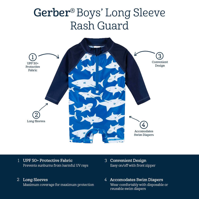 Baby & Toddler Boys Shark Zone Rash Guard