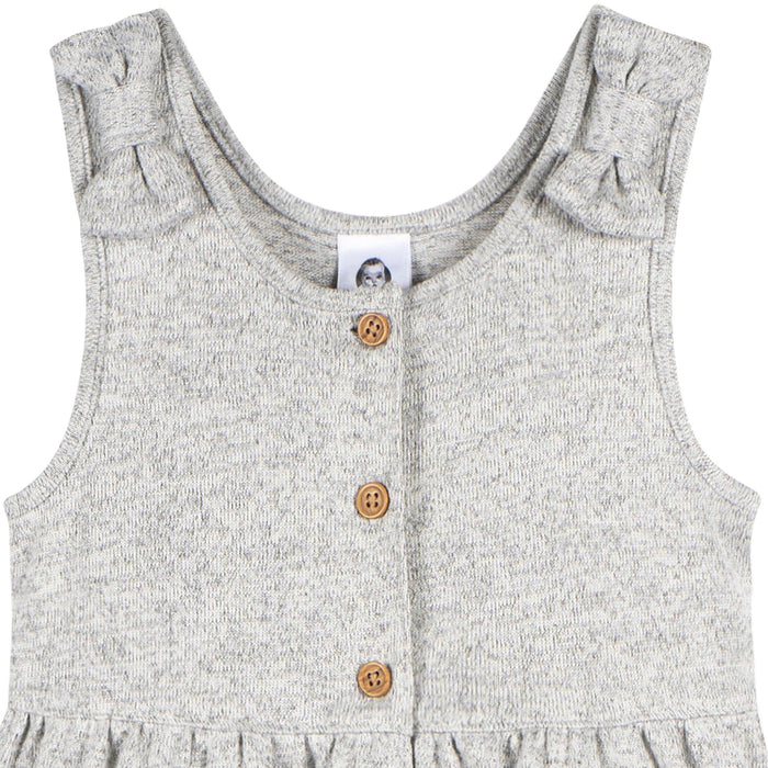 Toddler Girls Lt Grey Heather Romper