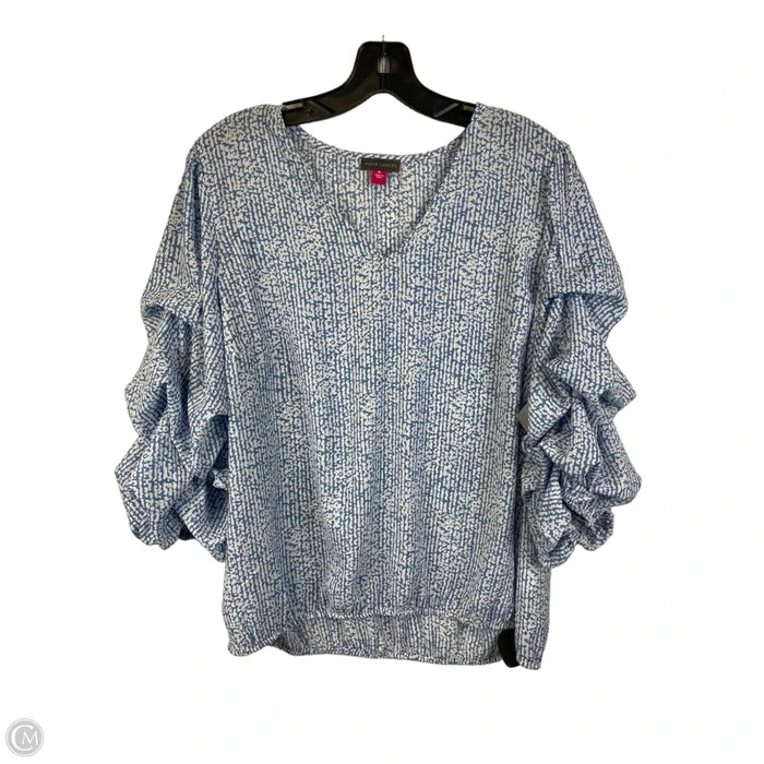 Top 3/4 Sleeve By Vince Camuto In Blue, Size: Xl