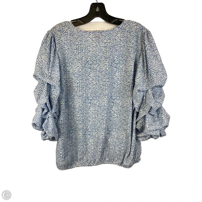 Top 3/4 Sleeve By Vince Camuto In Blue, Size: Xl