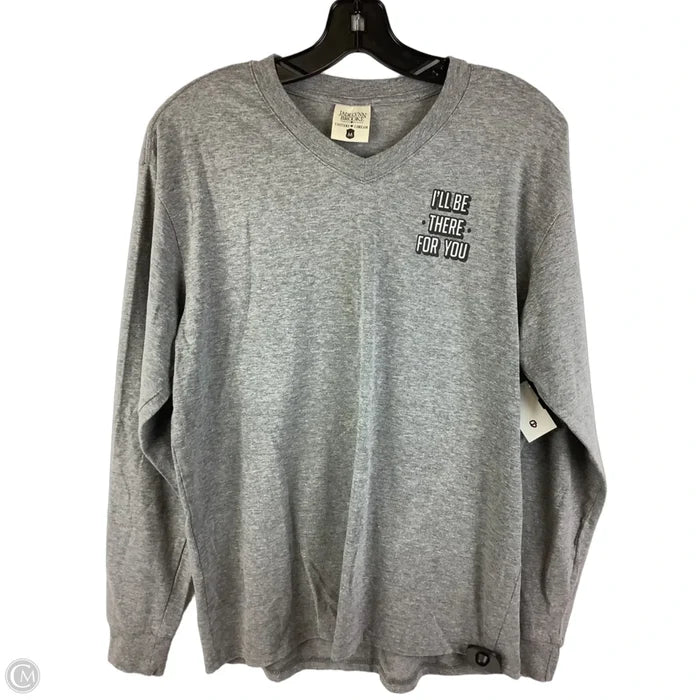 Top Long Sleeve Basic By Clothes Mentor In Grey, Size: M