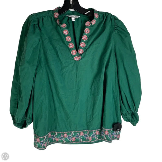 Top Long Sleeve By Crown And Ivy In Green, Size: L