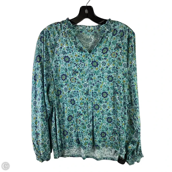 Top Long Sleeve By Loft In Blue, Size: L