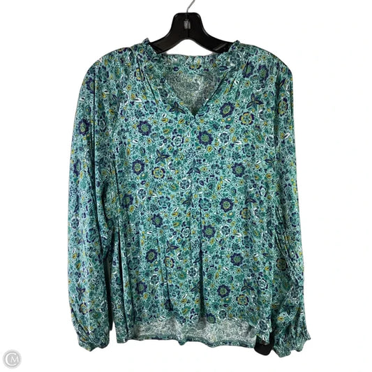 Top Long Sleeve By Loft In Blue, Size: L