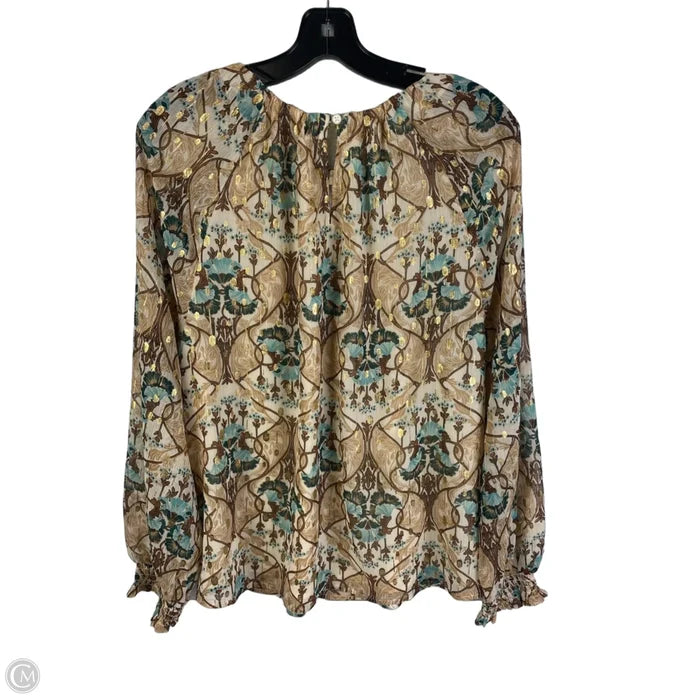 Top Long Sleeve By Loft In Brown, Size: L