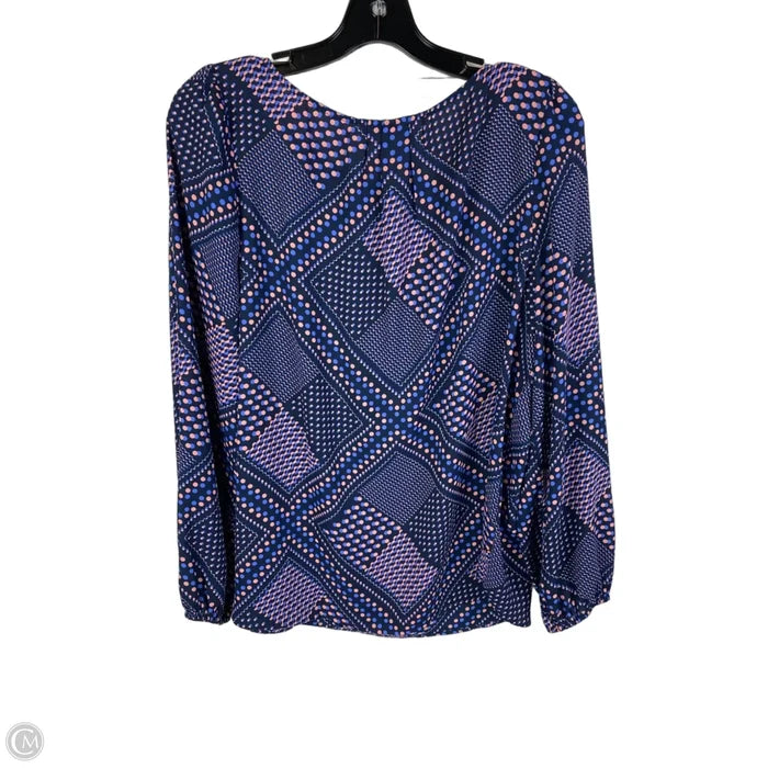 Top Long Sleeve By Loft In Navy, Size: L