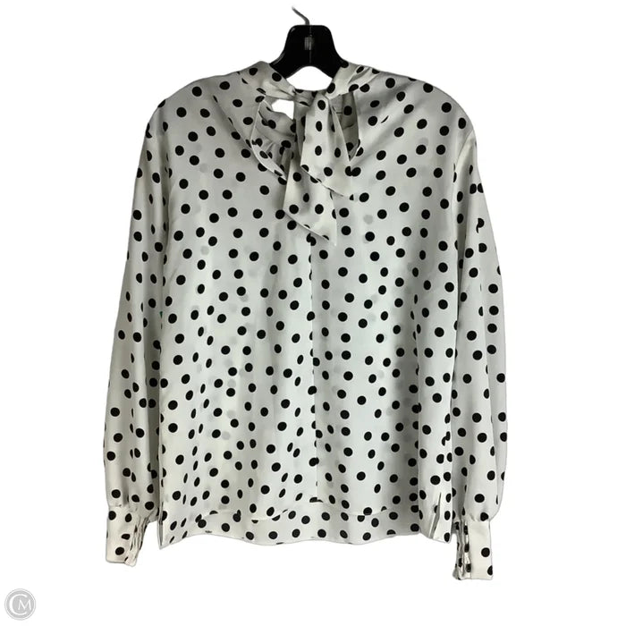 Top Long Sleeve By Marina In Polkadot Pattern, Size: Xl