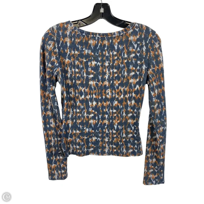 Top Long Sleeve By Pilcro In Grey, Size: Xs