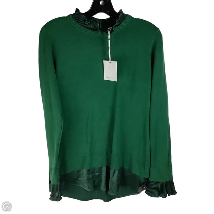 Top Long Sleeve By Sioni In Green, Size: M