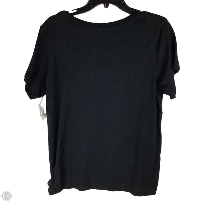 Top Short Sleeve By Clothes Mentor In Black, Size: 1x