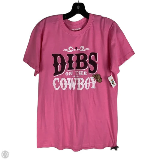 Top Short Sleeve By Clothes Mentor In Pink, Size: M