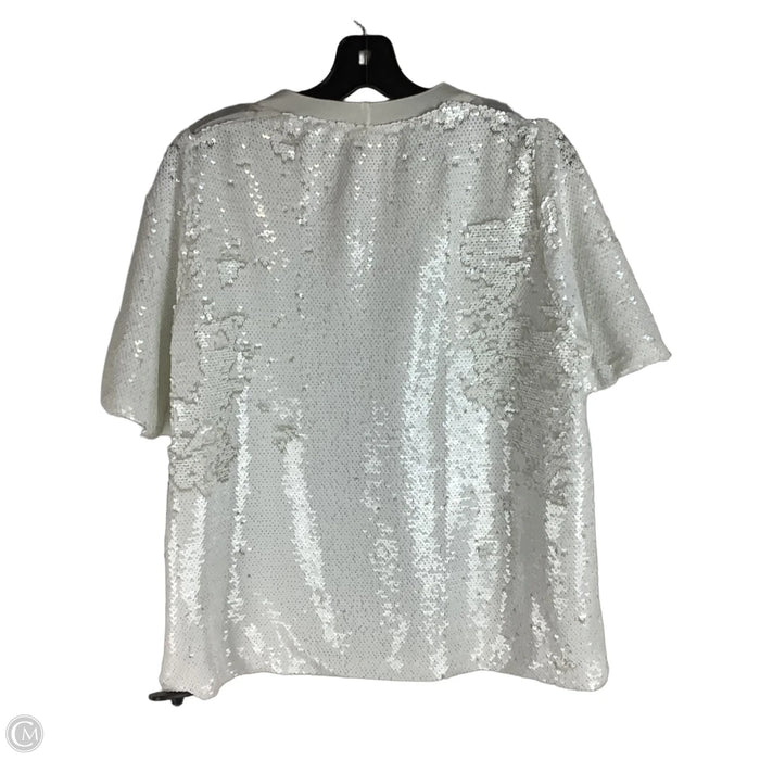 Top Short Sleeve By Clothes Mentor In White, Size: M