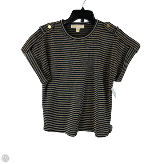 Top Short Sleeve By Michael By Michael Kors In Striped Pattern, Size: S