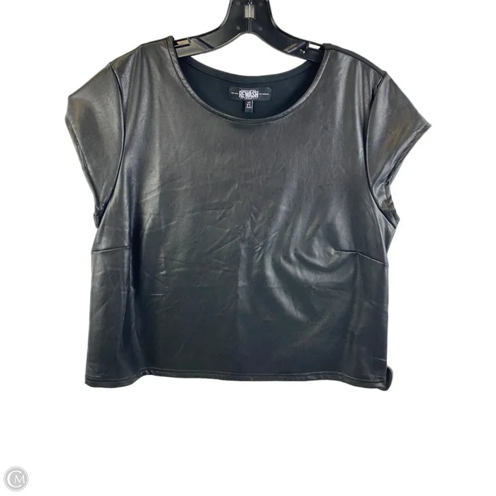 Top Short Sleeve By Rewash In Black, Size: Xl