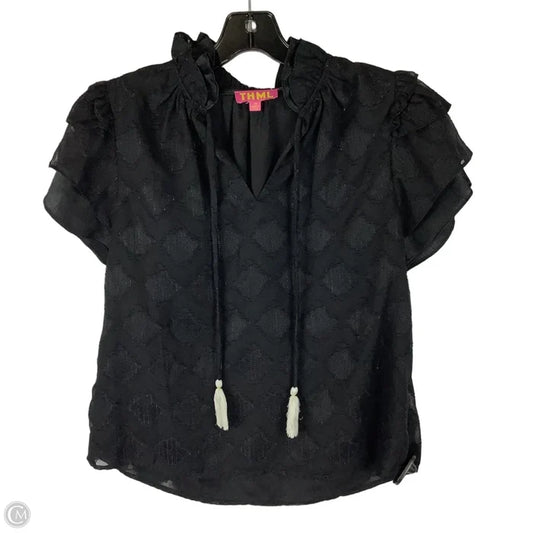 Top Short Sleeve By Thml In Black, Size: Xs
