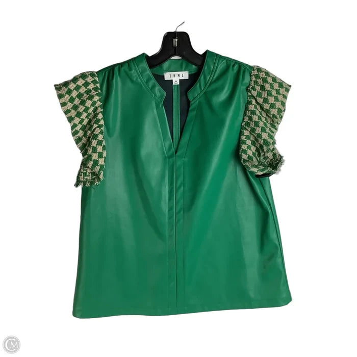 Top Short Sleeve By Thml In Green, Size: M