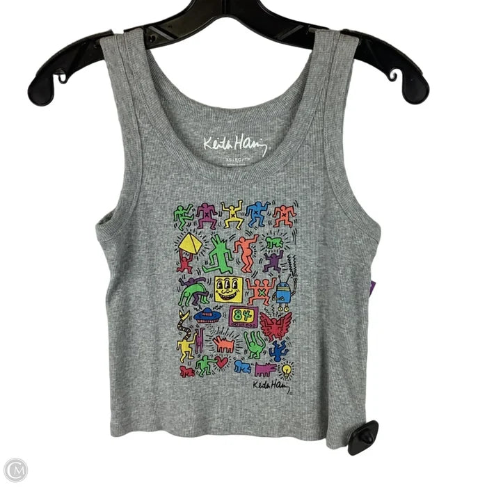 Top Sleeveless Basic By Clothes Mentor In Grey, Size: Xs