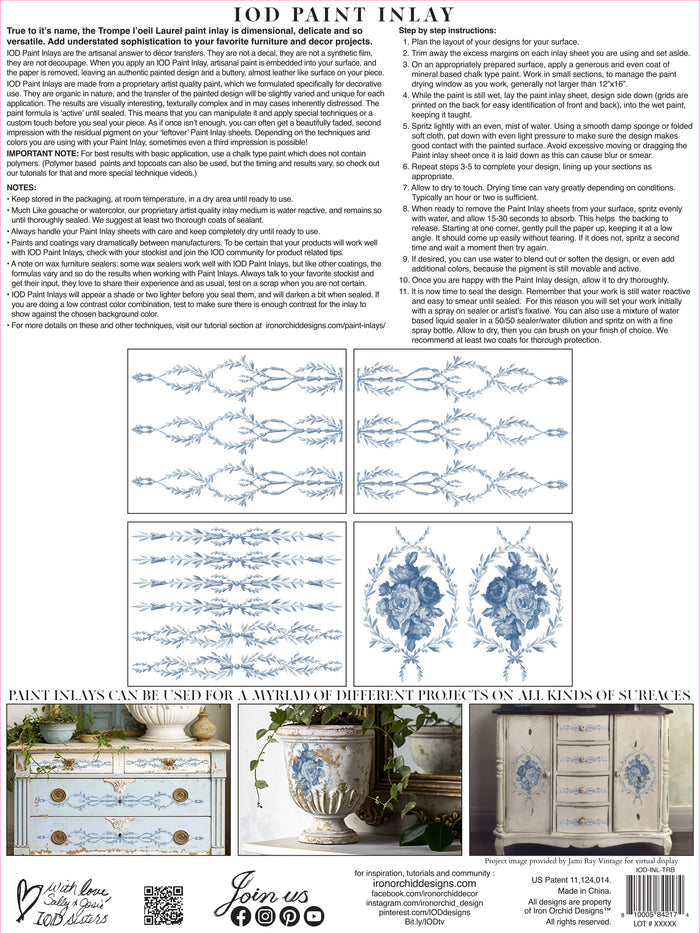 Tromp L' Oeil Laurel Paint InLay by IOD