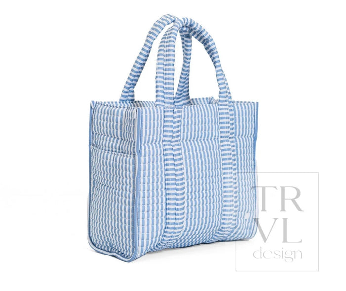 TRVL Design Quilted Mini Go Go Tote - Pimlico Stripe Chambray