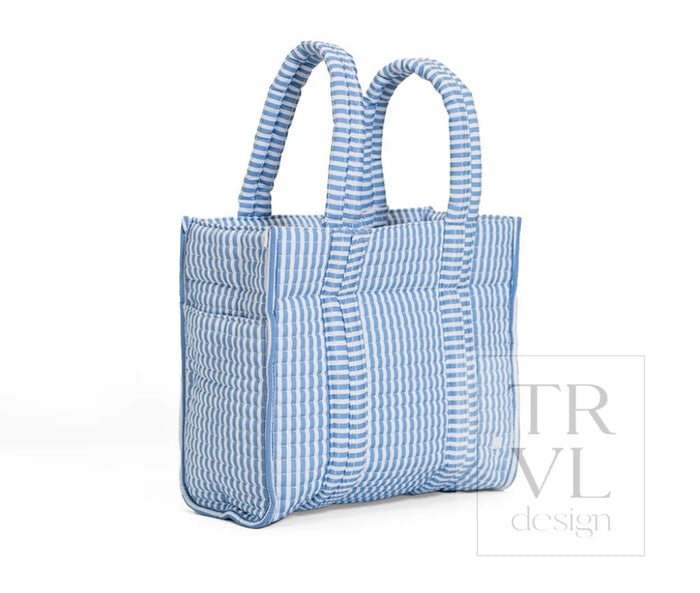 TRVL Design Quilted Mini Go Go Tote - Pimlico Stripe Chambray
