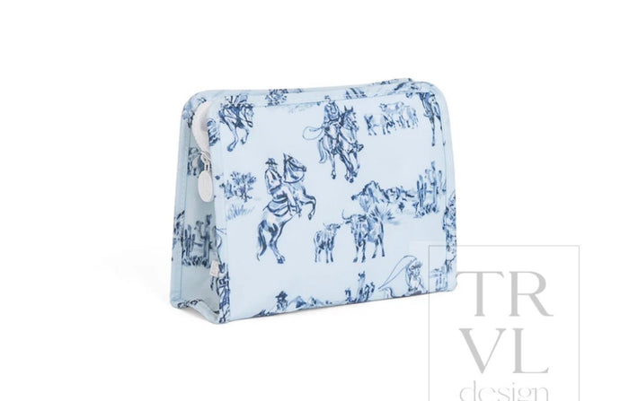 TRVL Design Roadie Small Zip Pouch - Cowboy Toile