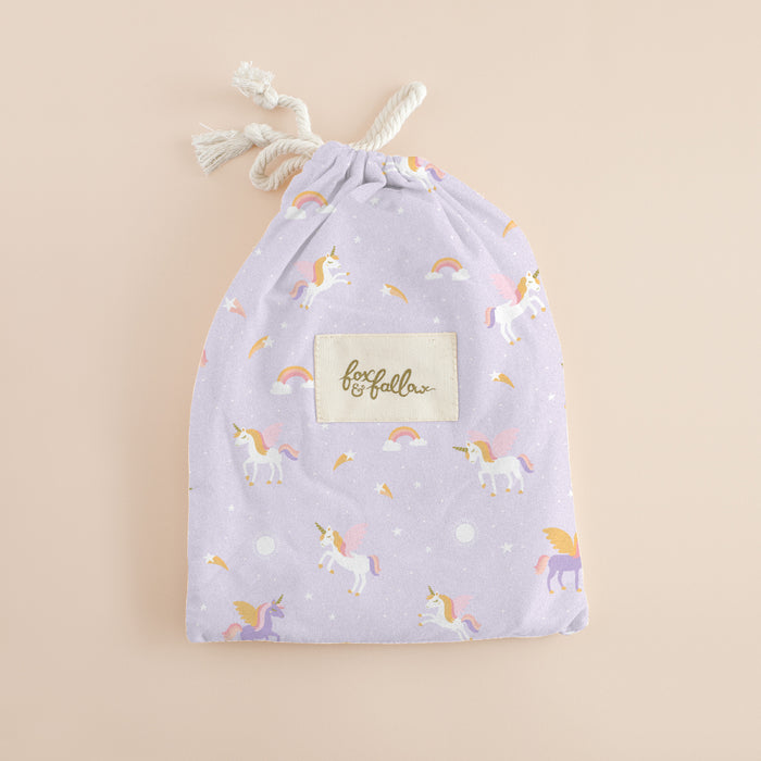Unicorns Organic Fitted Bassinet Sheet/Change Pad Cover