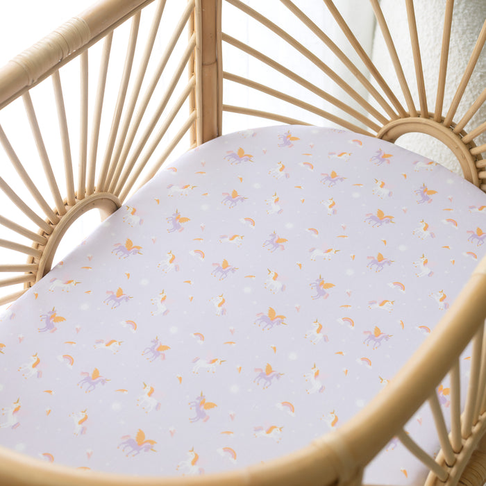 Unicorns Organic Fitted Cot Sheet