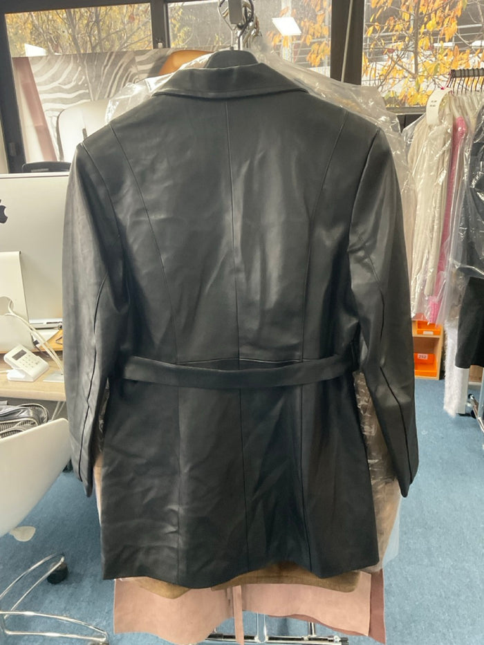 🖤 Veste cuir avec ceinture – Hawk & Horse (Seconde main)