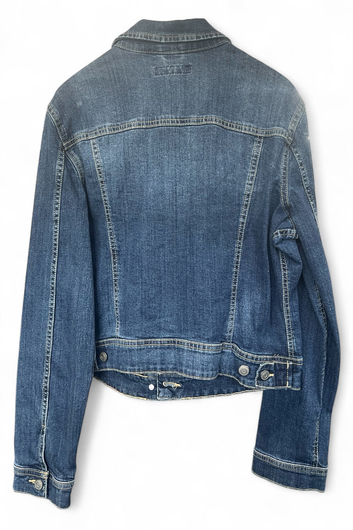 Veste en jean bleu foncé