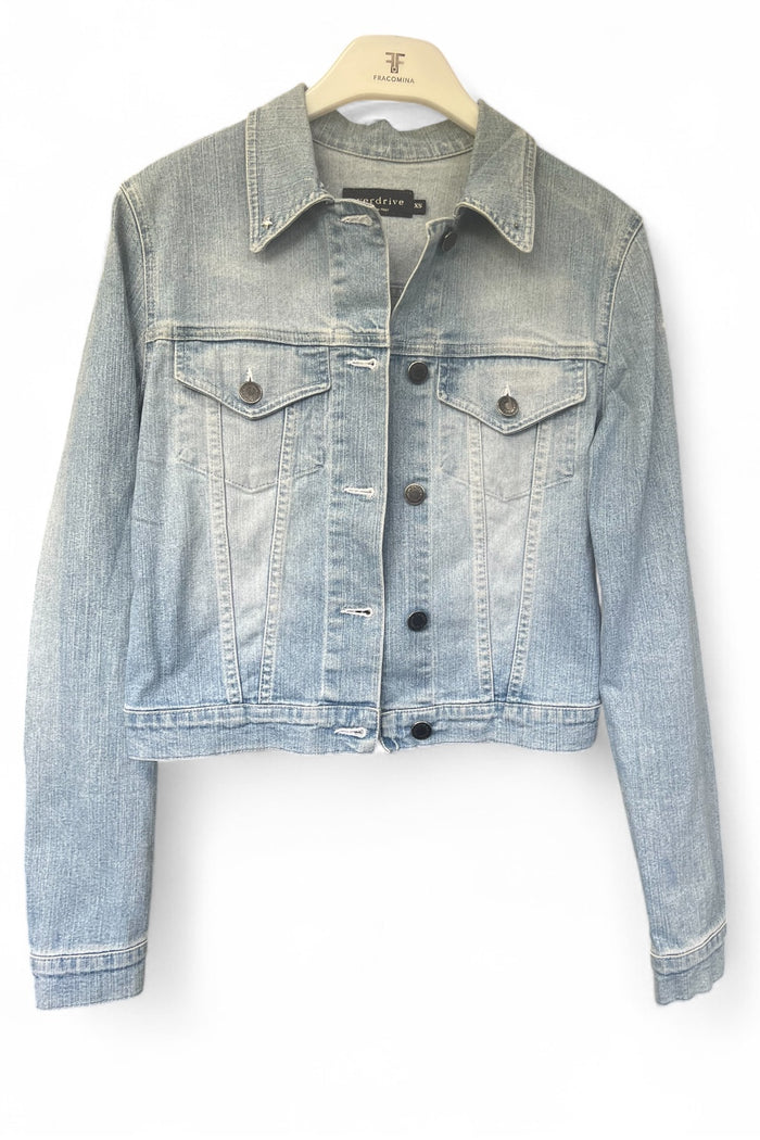 Veste en jean courte bleu clair