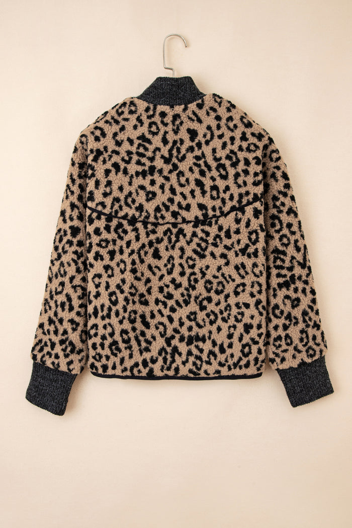 Veste Léopard en Polaire