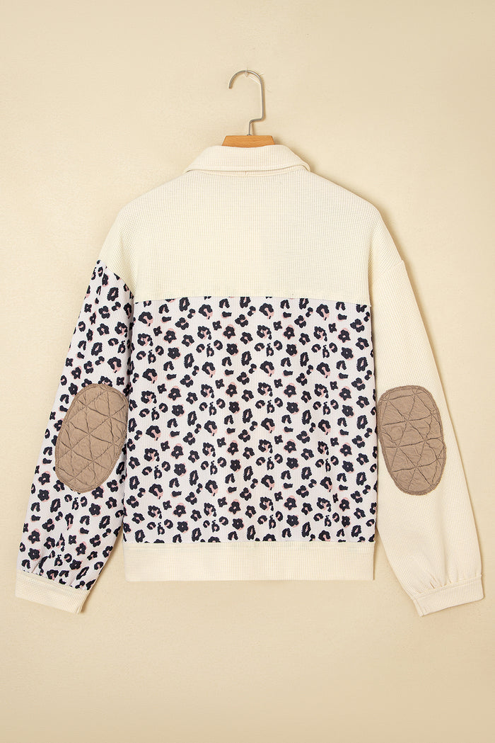 Veste Patchwork Gaufrée Léopard