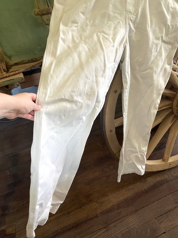 Vintage Beige Union Bay Women's Cargo Denim Overalls 90s y2K *Size Large (Some Imperfections) - Deer Creek Mercantile