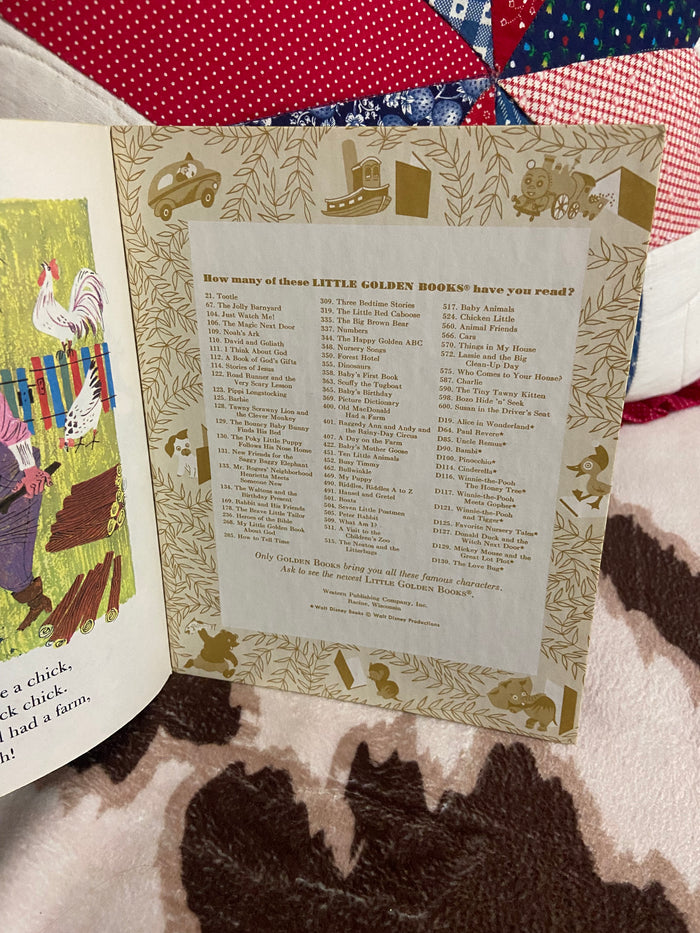 Vintage Little Golden Book - Old MacDonald Had A Farm, 1960 - Deer Creek Mercantile
