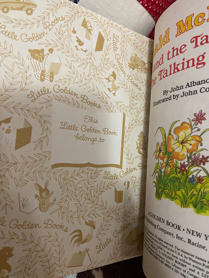 Vintage Little Golden Book - Ronald McDonald And The Tale Of The Talking Plant, 1984 - Deer Creek Mercantile