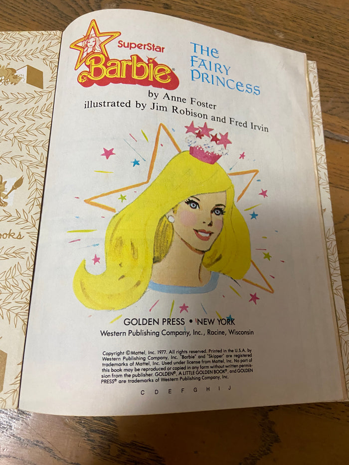 Vintage Little Golden Book - The Fairy Princess Superstar Barbie, 1977 - Deer Creek Mercantile