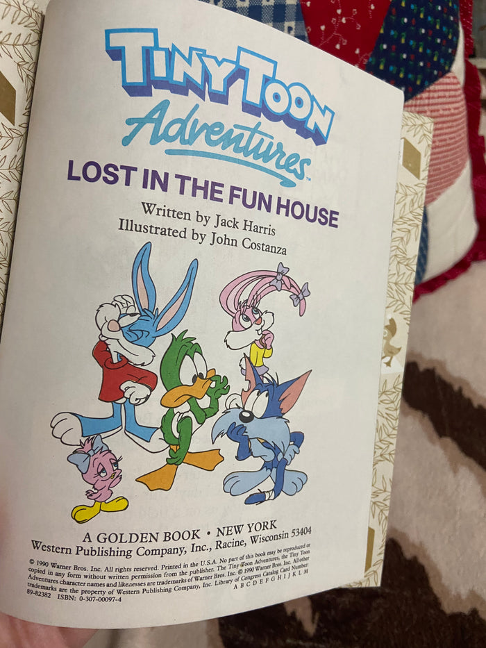 Vintage Little Golden Book - Tiny Toon Adventures, Lost In The Funhouse, 1990 - Deer Creek Mercantile