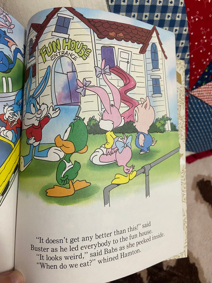 Vintage Little Golden Book - Tiny Toon Adventures, Lost In The Funhouse, 1990 - Deer Creek Mercantile