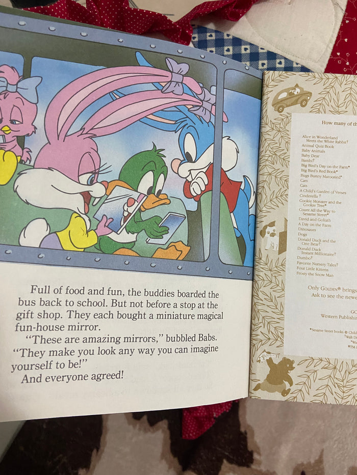Vintage Little Golden Book - Tiny Toon Adventures, Lost In The Funhouse, 1990 - Deer Creek Mercantile
