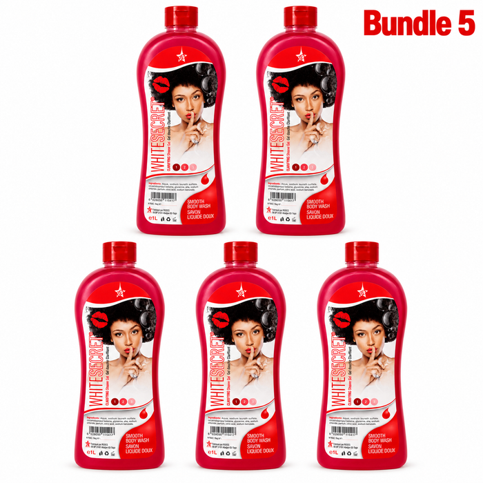 White Secret Lightening Shower Gel 1000ml, refreshing body wash designed to gently cleanse dirt and impurities while leaving skin feeling soft, smooth, fresh, and radiant-looking.